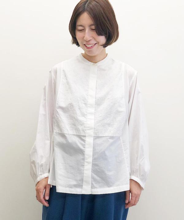 Embroidered Cotton Voile Shirt
