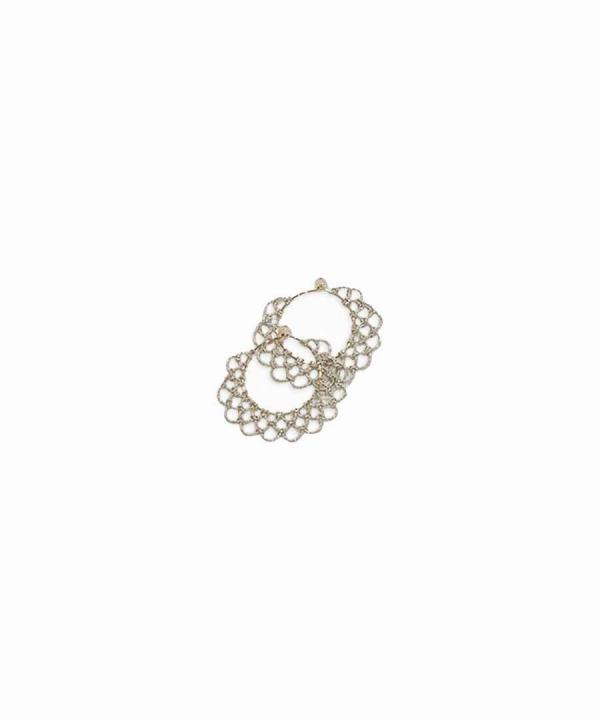 ARABESQUE Earrings HOOP SILVER mini