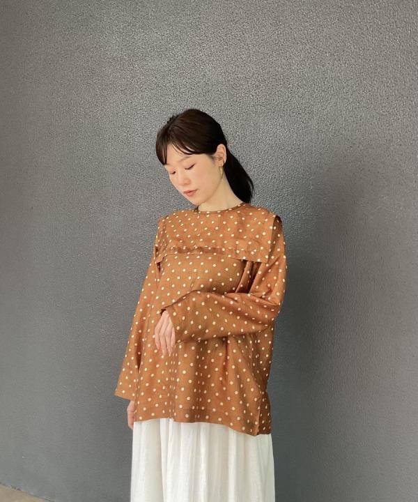 Back Button Sailor Blouse