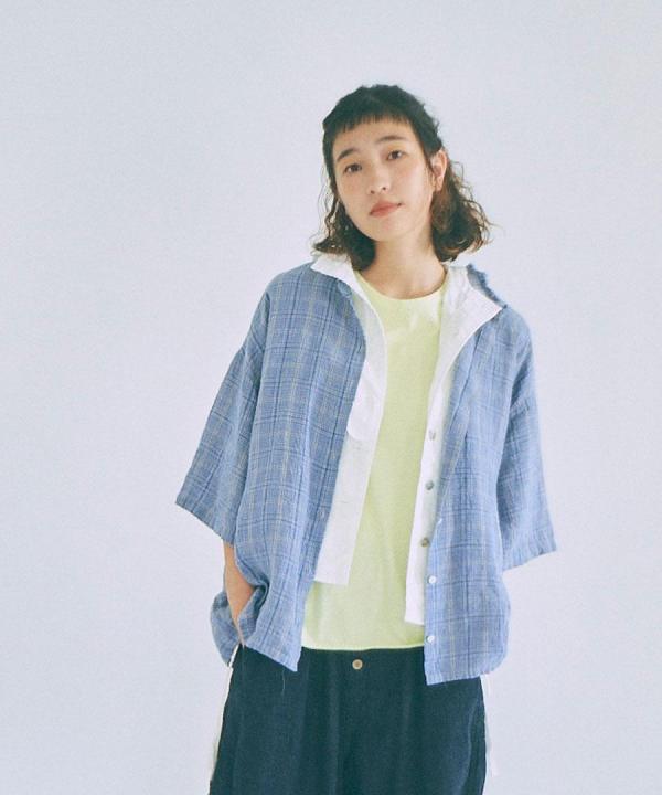 スープレコットン天竺　裾ラウンド７分袖ロングＴ【SALE】