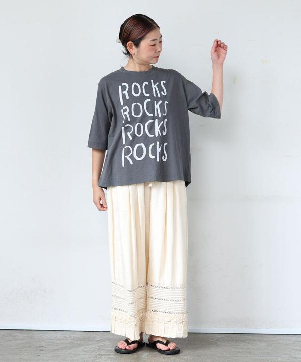 ラフィ天竺 プリントＴ (ROCKS...)