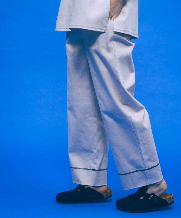 stitch denim ステッチワイドパンツ
