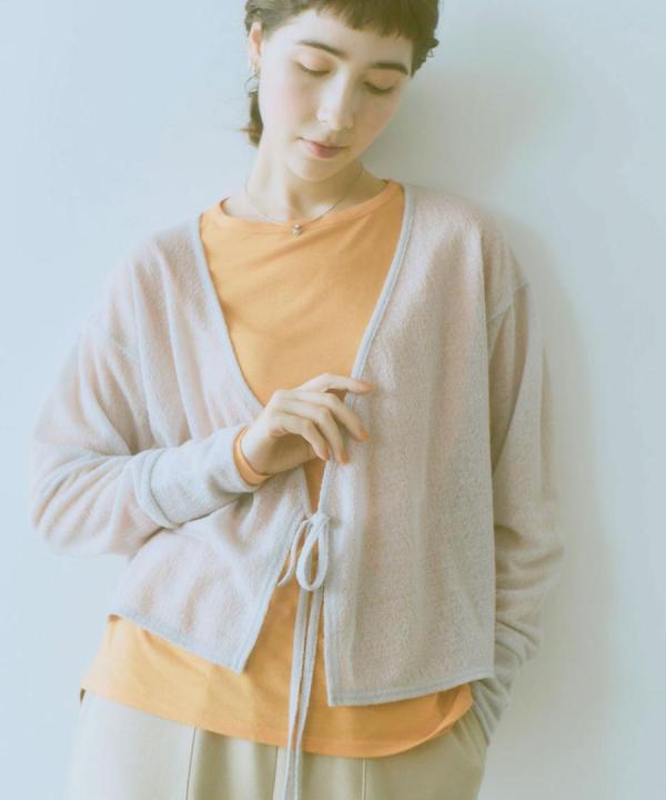 wool lacy jacquard　カシュクールカーディガン