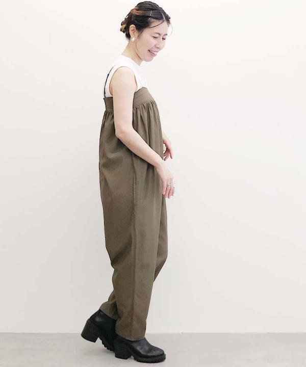 shirring all-in-one - cotton lyocell