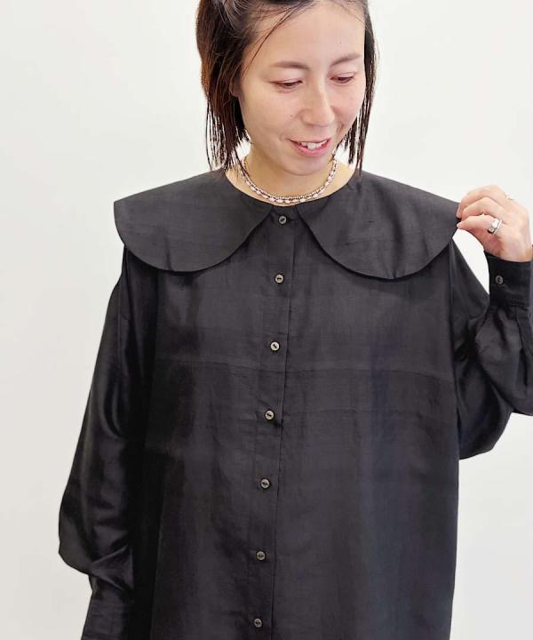 Round Collar Over Blouse