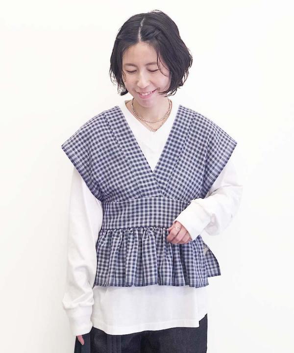 Gingham Ribbon Gilet