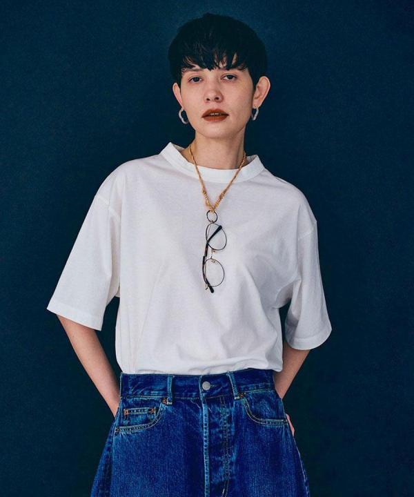 -Organic-フルタンブラー天竺　5分袖Tシャツ