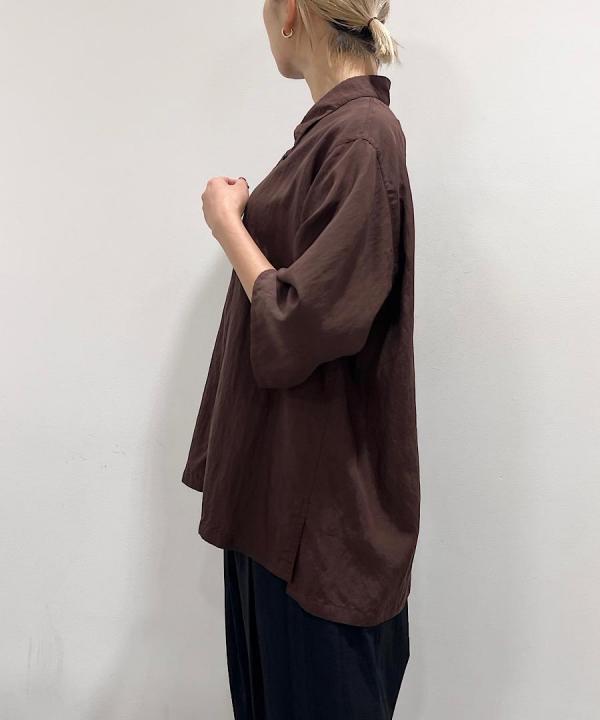 テンセルナイロン・ブロード　ルーズフィットシャツ