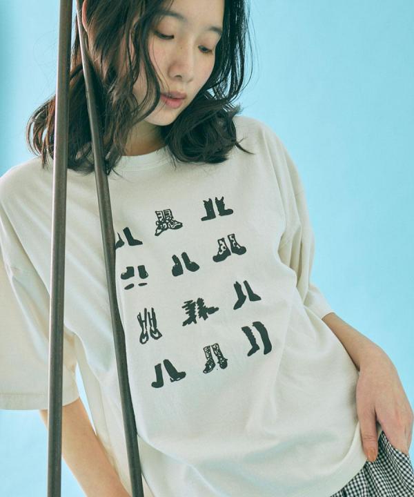 USE天竺 プリントT　プリントTシャツ(Foot)