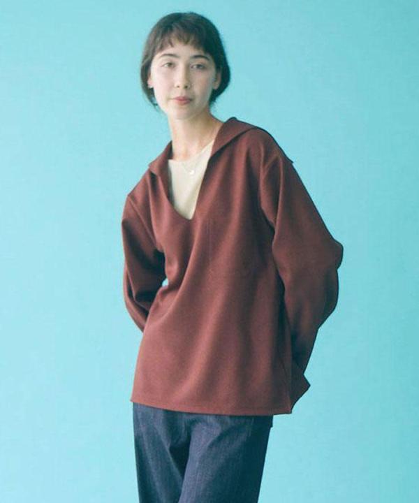 wooly kersey  セーラーカラースモック
