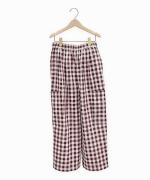 Check Linen Cotton Trousers