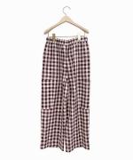Check Linen Cotton Trousers