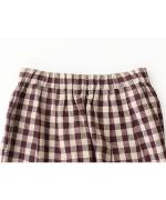 Check Linen Cotton Trousers