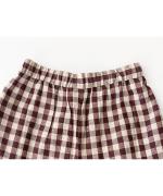 Check Linen Cotton Trousers