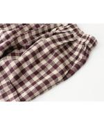 Check Linen Cotton Trousers