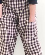 Check Linen Cotton Trousers