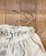 STRIPE GATHER WIDE PANTS