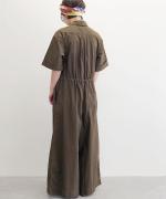 Wide Leg Cotton Poplin Jumpsuit