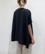 ウォッシュリネン フレンチギャザーブラウス