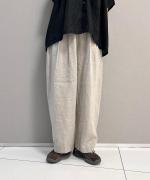 フレンチリネンキャンバス コクーンパンツ