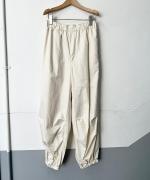 高密度60/1サテン近江晒パラシュートパンツ