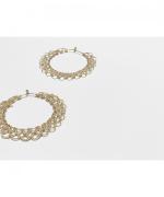 ARABESQUE Earrings HOOP WHT