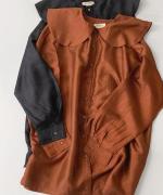 Round Collar Over Blouse