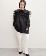 Round Collar Over Blouse