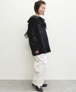 Round Collar Over Blouse