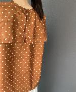 Back Button Sailor Blouse
