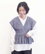 Gingham Ribbon Gilet