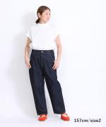 オーガニックルーズデニム　テーパードパンツ