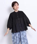 塩縮ドット　ブラウス