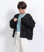 モチーフ刺繍コットンサテン　はおり