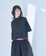 プレミアム天竺　ハイネック半袖Tシャツ