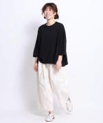 シック天竺　6分袖ビッグTシャツ