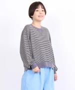 リネンボーダー　プルオーバー
