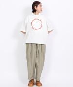 -Organic-フルタンブラー天竺　5分袖プリントTシャツ
