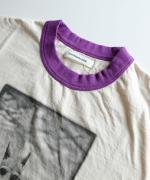 リンガー天竺　5分袖Tシャツ(プリント)
