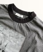 リンガー天竺　5分袖Tシャツ(プリント)