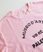 シングルジャージー ピグメント加工　6分袖プリントTシャツ
