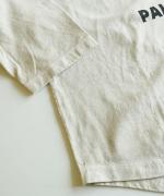 シングルジャージー ピグメント加工　6分袖プリントTシャツ