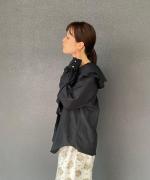 cotton silk raffle blouse