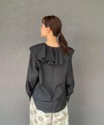 cotton silk raffle blouse