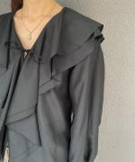cotton silk raffle blouse