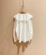 cotton silk raffle blouse