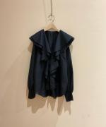 cotton silk raffle blouse