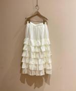 silk fril skirt