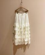 silk fril skirt