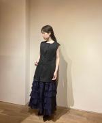 silk fril skirt